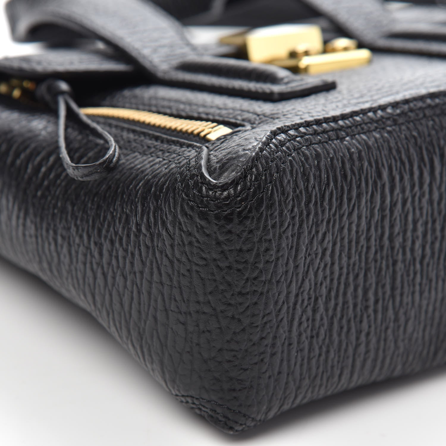 3.1 Phillip Lim 3.1 Textured Calfskin Mini Pashli Satchel Black 9 of 10