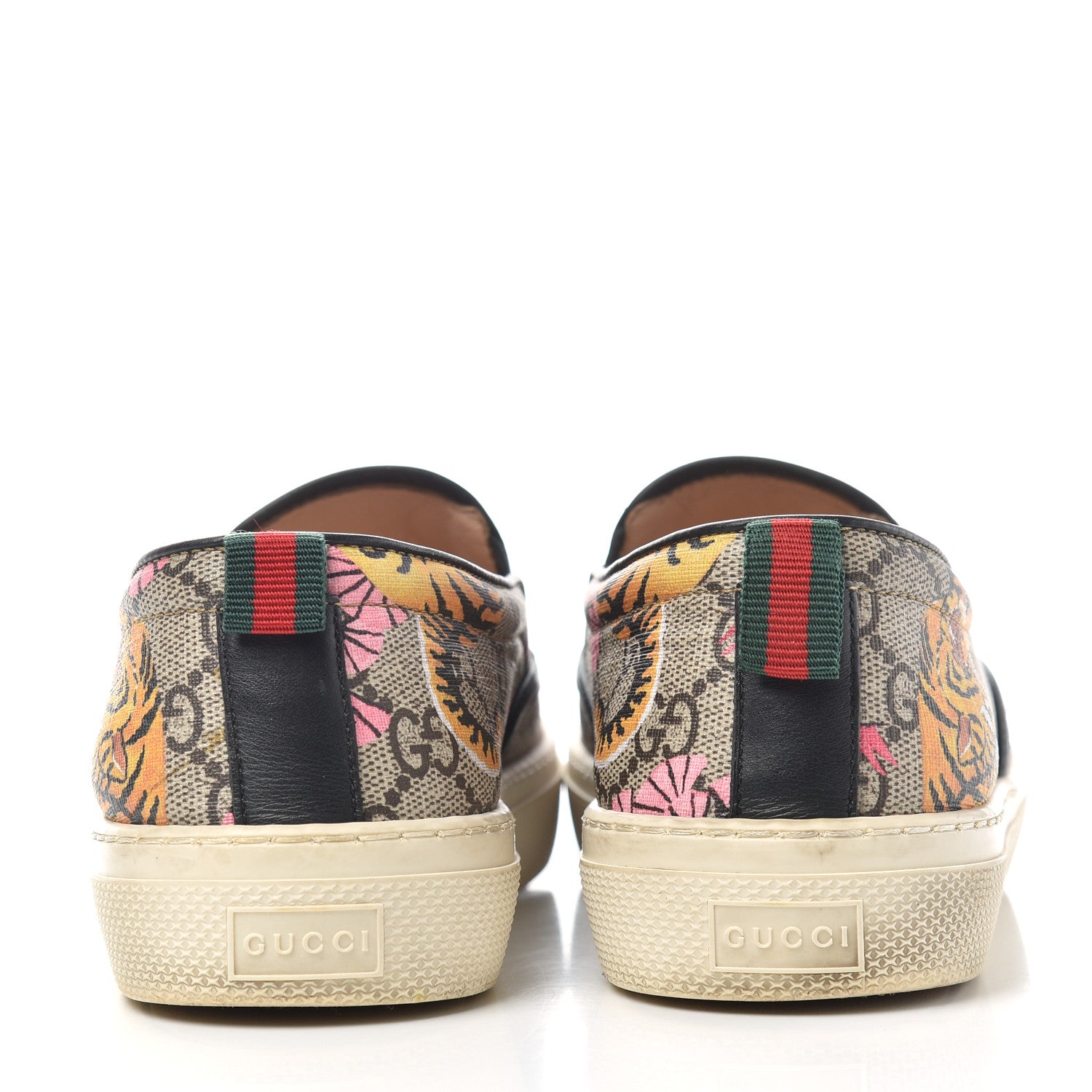 Gucci GG Supreme Monogram Bengal Womens Dublin Slip On Sneakers 38.5 Beige Pink 7 of 11