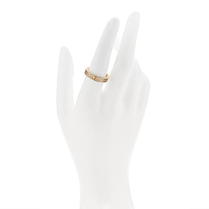 Gucci 18K Yellow Gold Diamond Icon Stardust Band Ring 56 7.5 2 of 7