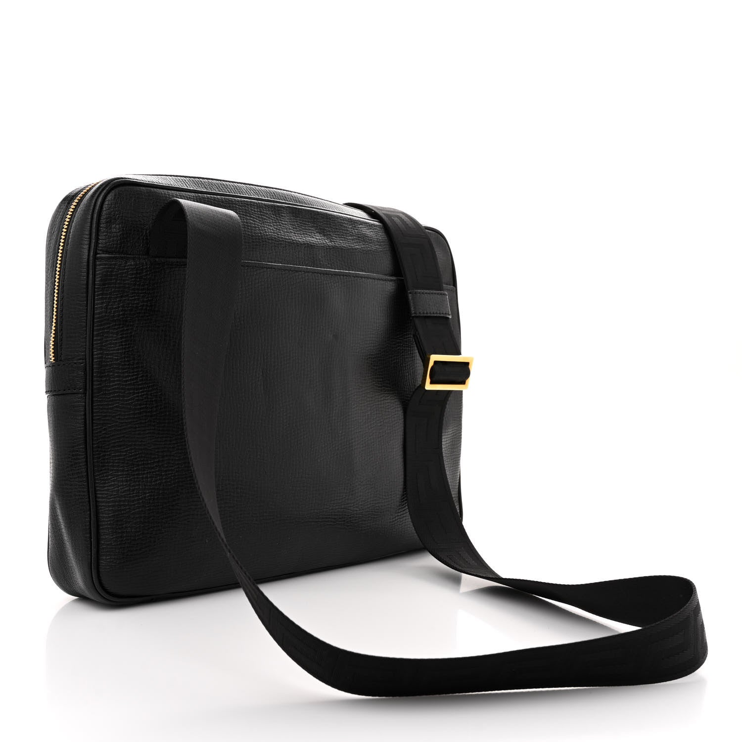 Versace Grained Calfskin Medusa Head Shoulder Bag Black 3 of 11