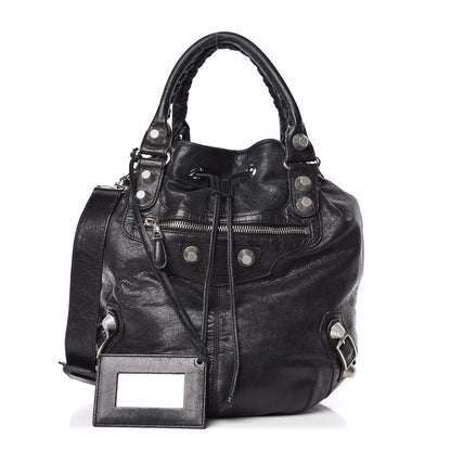 Balenciaga Agneau Giant 21 Silver Hardware Pompon Black 1 of 13