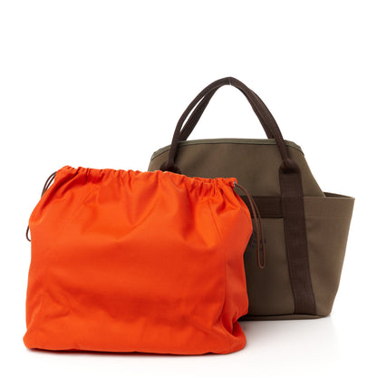 Hermes Toile Sac De Pansage Groom Kaki Feu 3 of 13