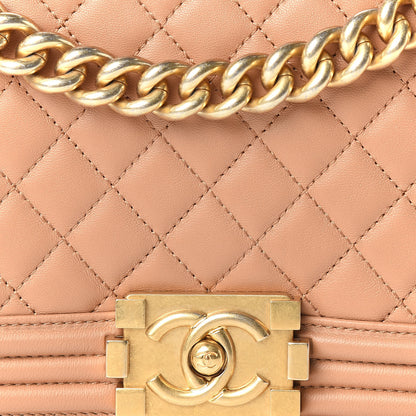 Chanel Lambskin Quilted Medium Boy Flap Beige 9 of 10