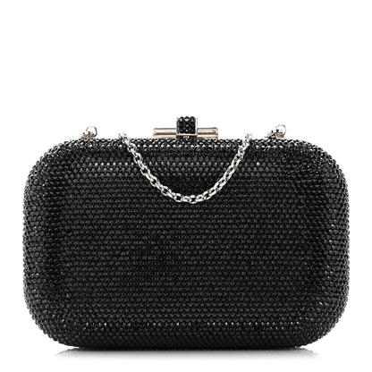 Judith Leiber Swarovski Crystal Minaudiere Clutch Black 1 of 9