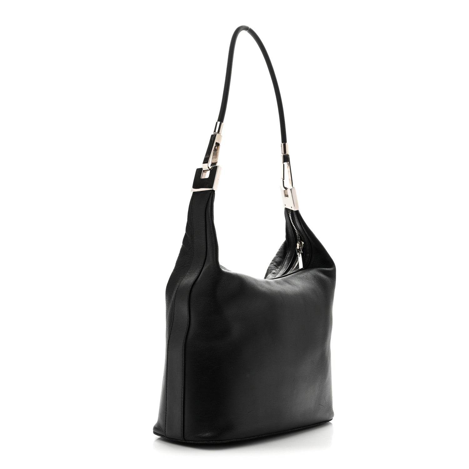 Gucci Calfskin GG Small Clasp Hobo Black 3 of 13