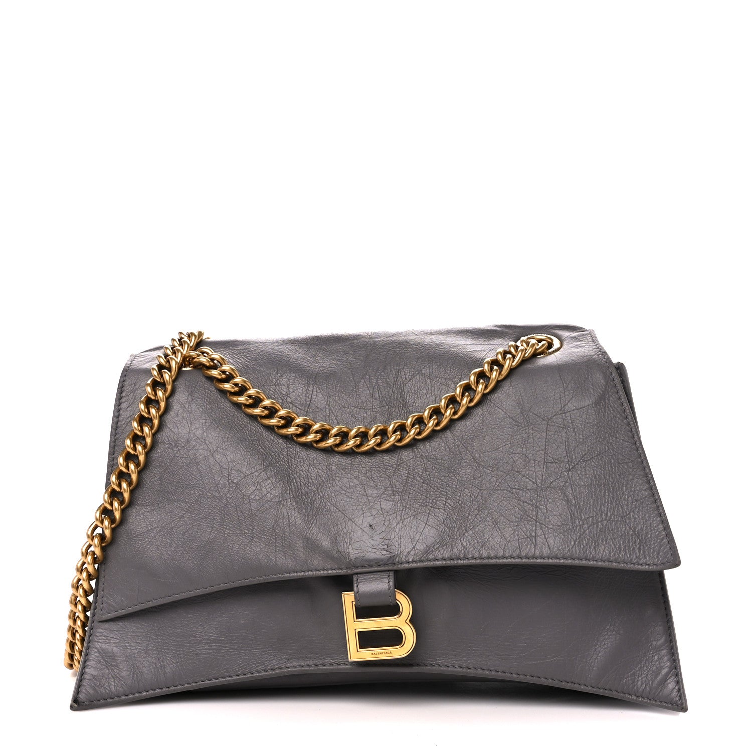 Balenciaga Crushed Calfskin Medium Crush Chain Bag Dark Grey 1 of 12