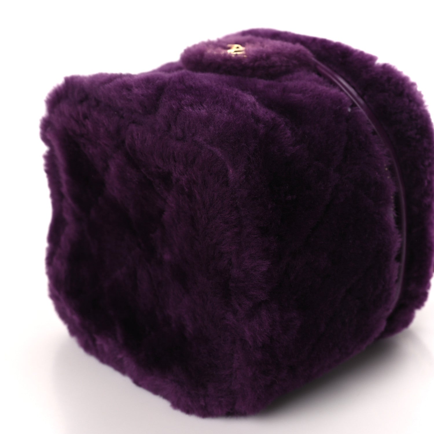 Chanel Shearling Lambskin Quilted Small Vanity Case Purple 9 of 9