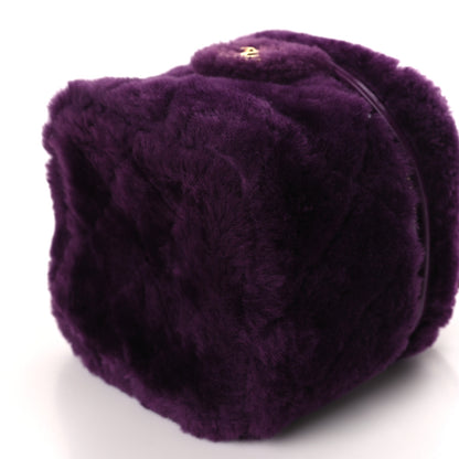 Chanel Shearling Lambskin Quilted Small Vanity Case Purple 9 of 9