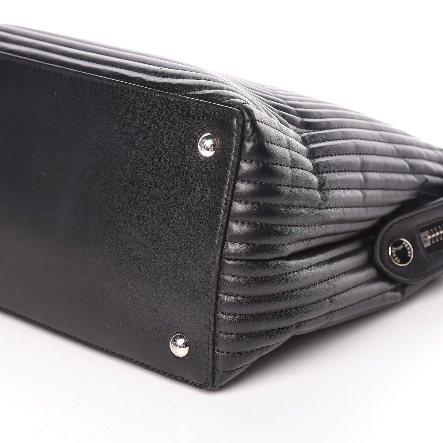 Shiny Nappa Trapuntata DotCom Chain Satchel Black