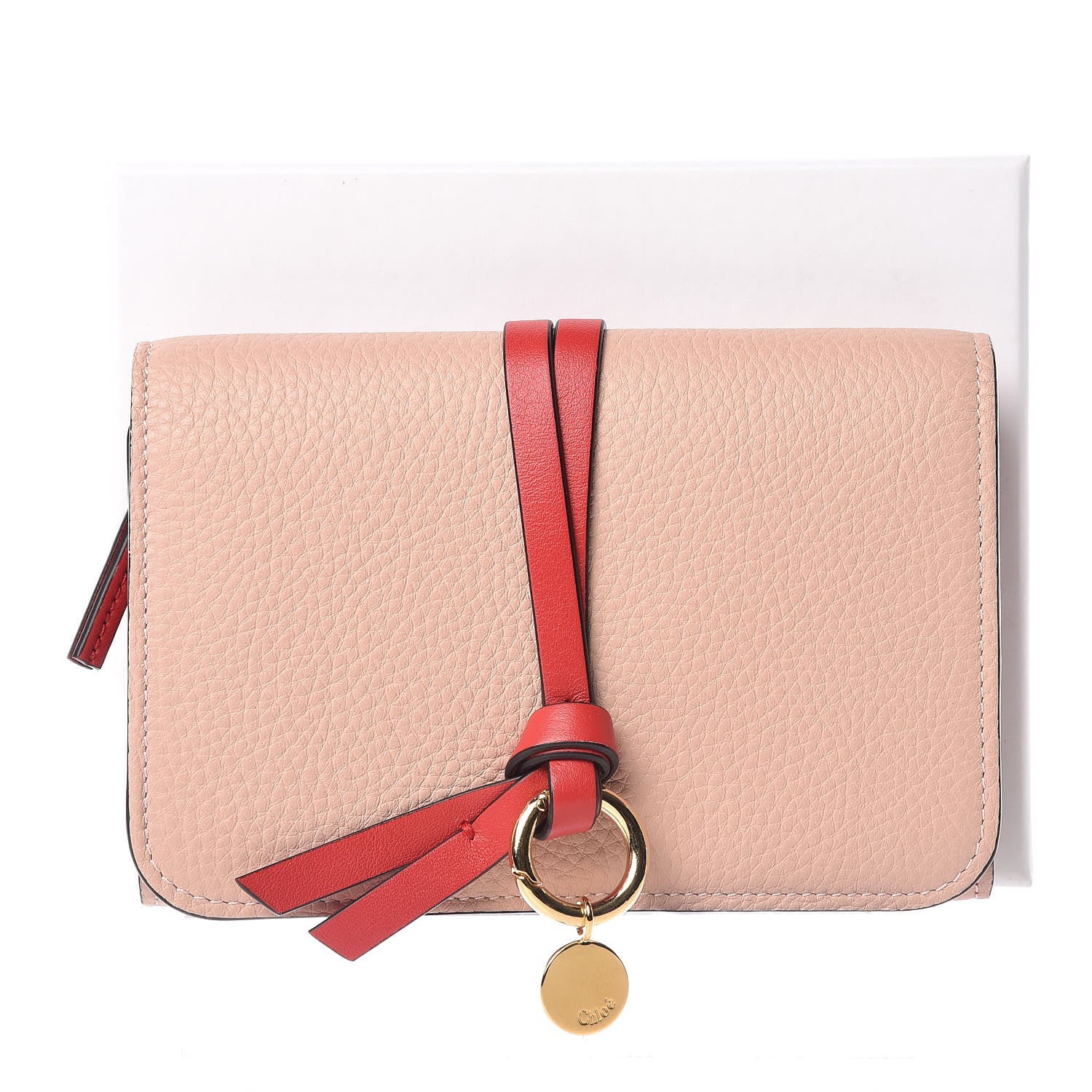 Chloe Calfskin Alphabet Compact Wallet Blush Nude 9 of 9