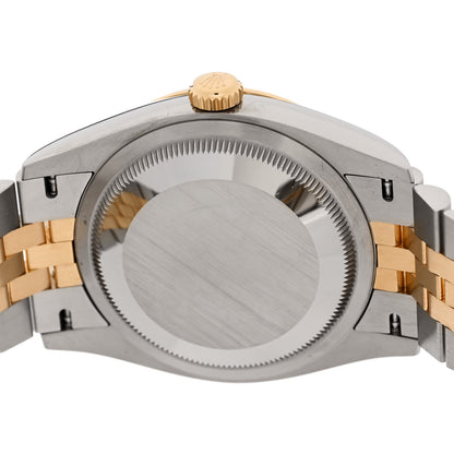 Rolex Stainless Steel 18K Yellow Gold 36mm Oyster Perpetual Datejust Watch White 126233 4 of 5