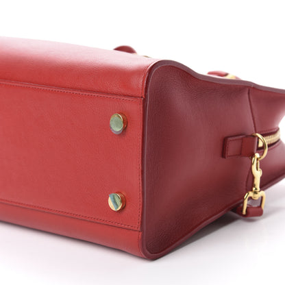 Saint Laurent Calfskin Small Monogram Cabas Red 7 of 10