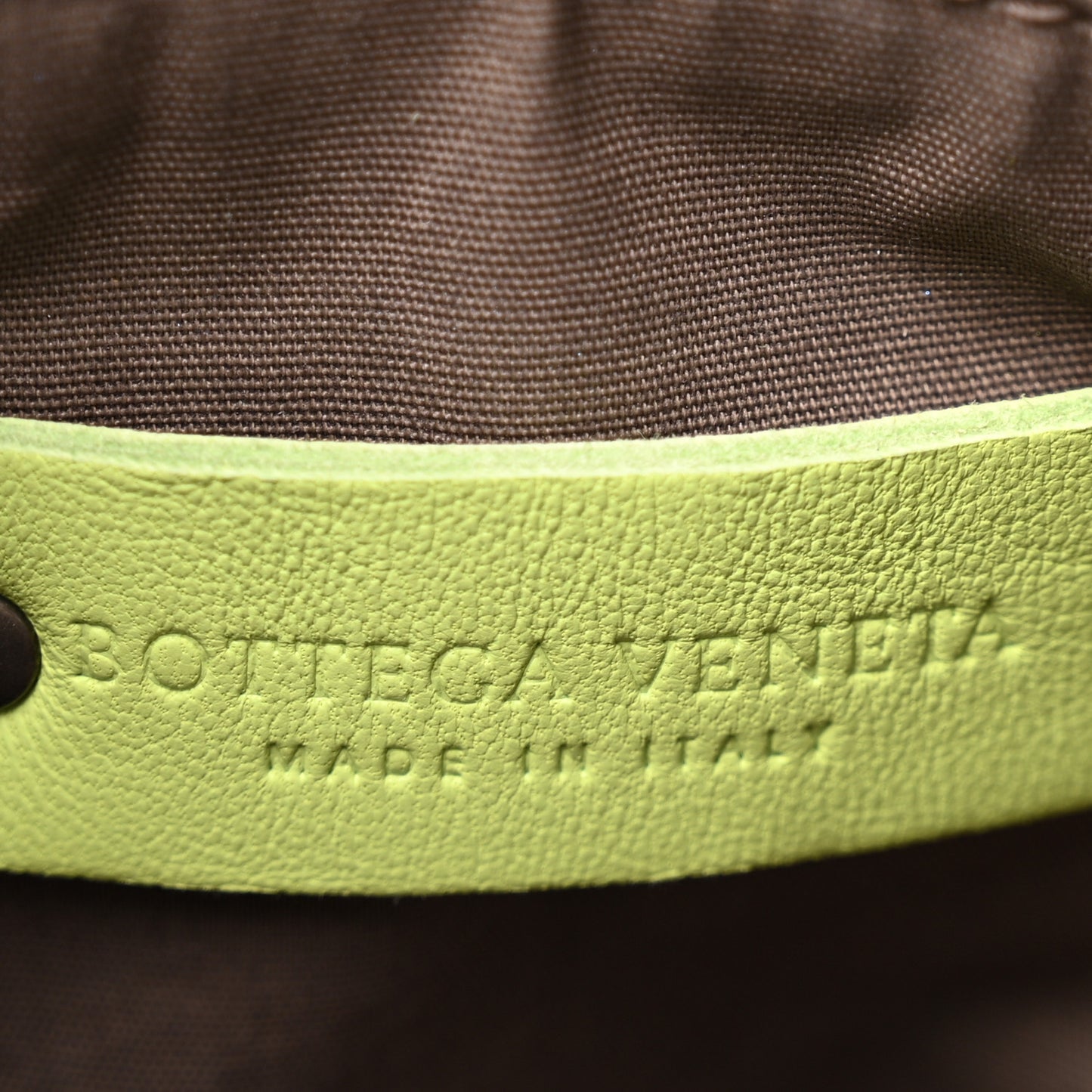 Nappa Intrecciato Small Camera Bag Acid Kiwi