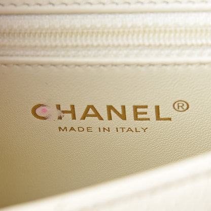 Chanel Caviar Quilted Grommet Embellished Small Piercing Chic Flap Bag Ivory 6 of 12