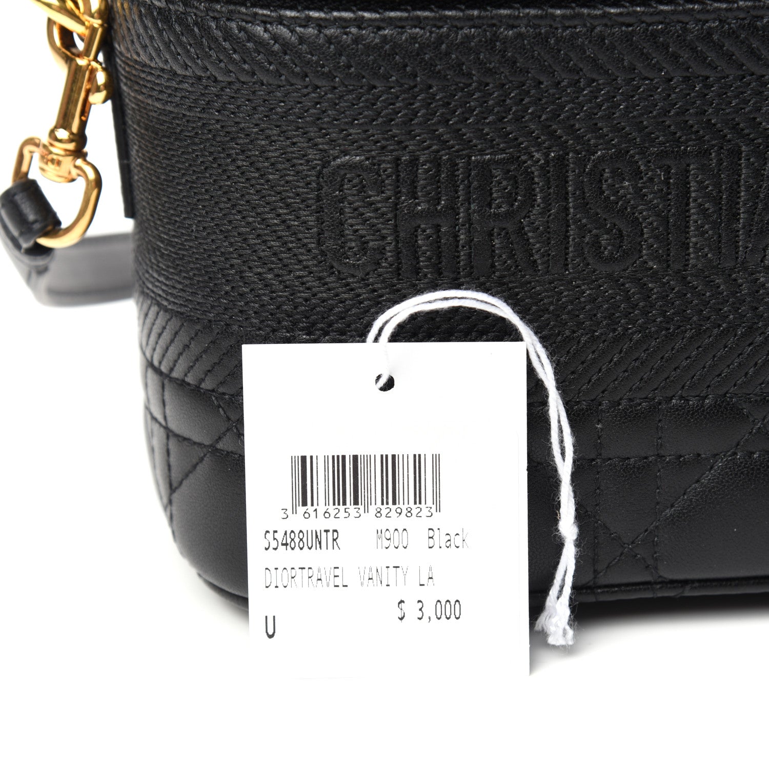 Christian Dior Lambskin Cannage Small Diortravel Vanity Case Black 11 of 11