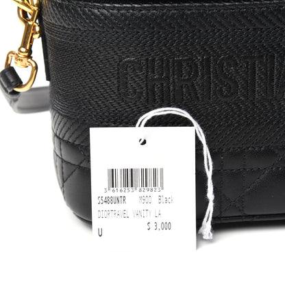Christian Dior Lambskin Cannage Small Diortravel Vanity Case Black 11 of 11