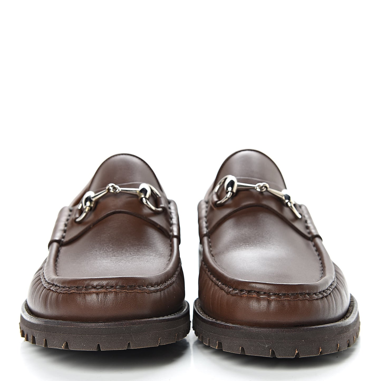 Laredo Calfskin Mens Horsebit Lug Sole Loafers 8.5 Brown