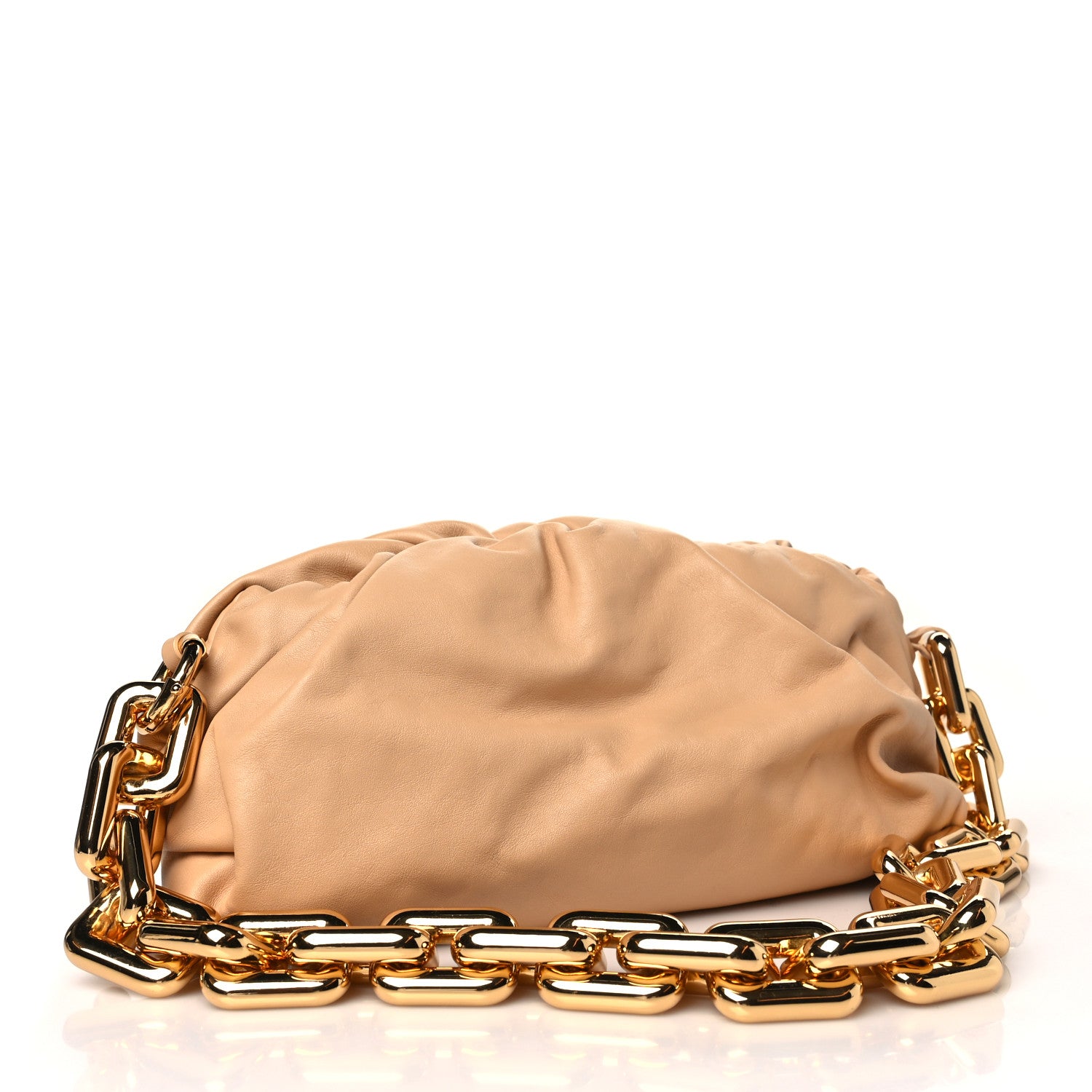 Bottega Veneta Calfskin The Pouch Chain Almond 3 of 10