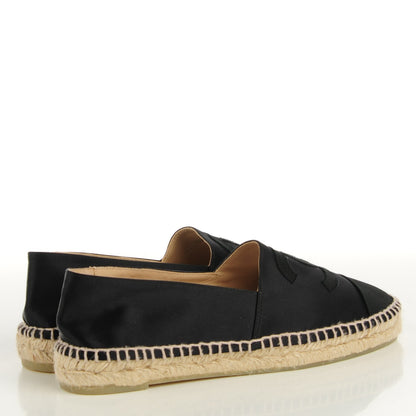 Chanel Satin CC Espadrilles 39 Black 4 of 8