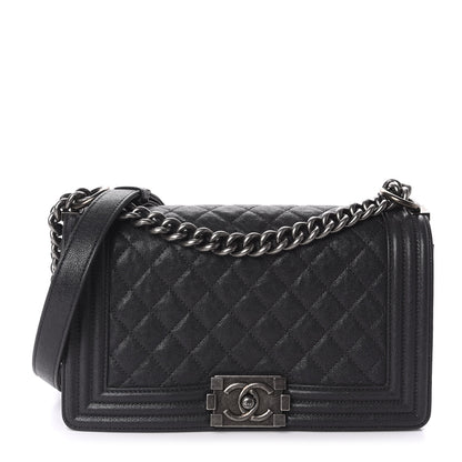 Chanel Iridescent Caviar Quilted Medium Boy Flap Black 1 of 11