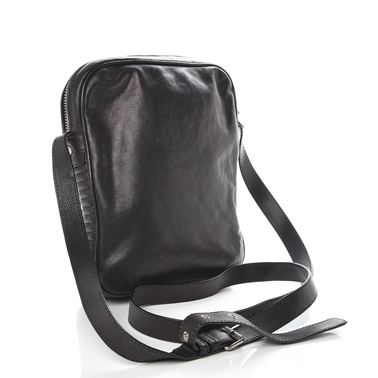 Burberry Grained Buffalo Messenger Bag Dark Brown 3 of 10