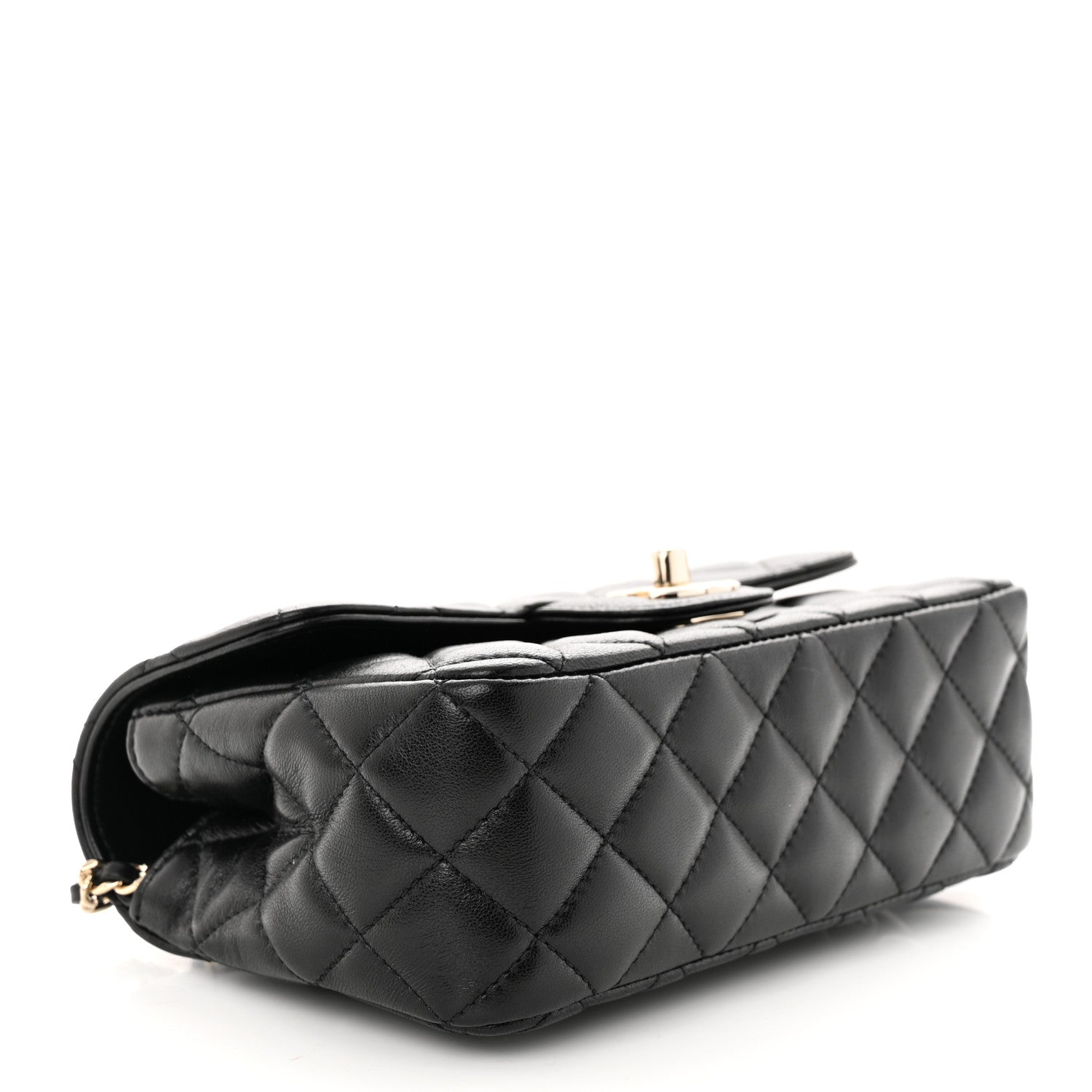 Chanel Lambskin Quilted Mini Crystal Top Handle Rectangular Flap Black 4 of 11