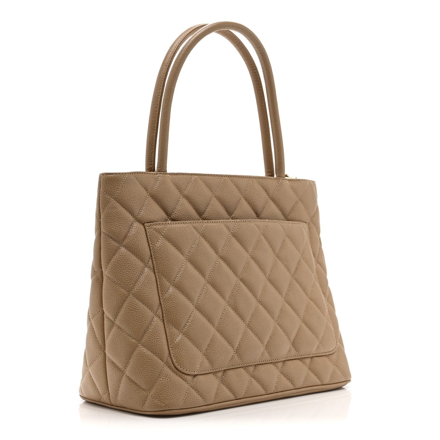 Chanel Caviar Quilted Medallion Tote Beige 3 of 10