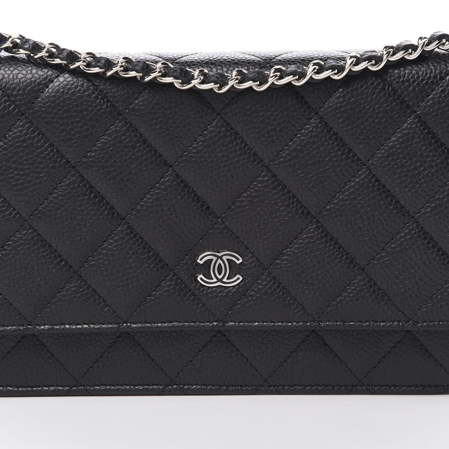 Chanel Caviar Quilted Wallet On Chain WOC Black 9 of 12