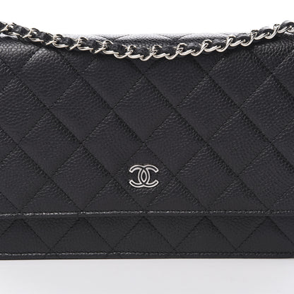 Chanel Caviar Quilted Wallet On Chain WOC Black 9 of 12