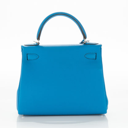 Hermes Togo Kelly Retourne 28 Bleu Zanzibar 4 of 25