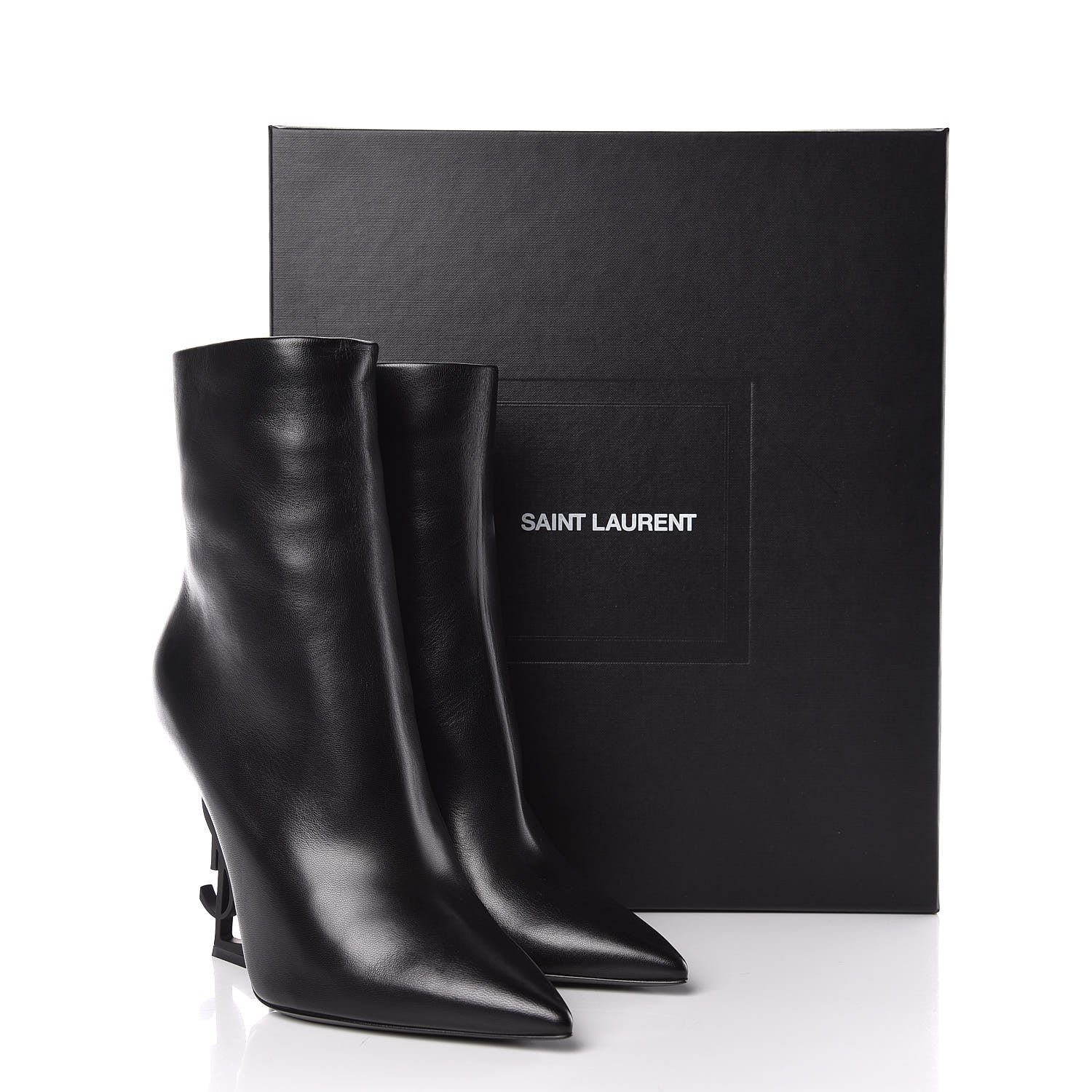 Saint Laurent Sheepskin Opyum Ankle Boot 38 Black 8 of 8