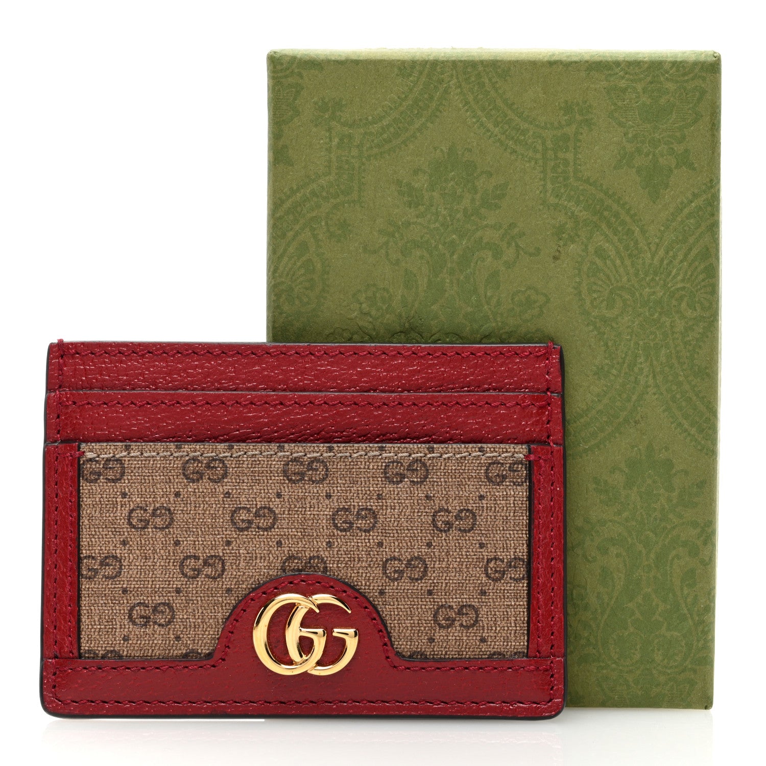Gucci X DORAEMON Mini Vintage GG Supreme Monogram Card Holder Beige Cherry Red 7 of 7