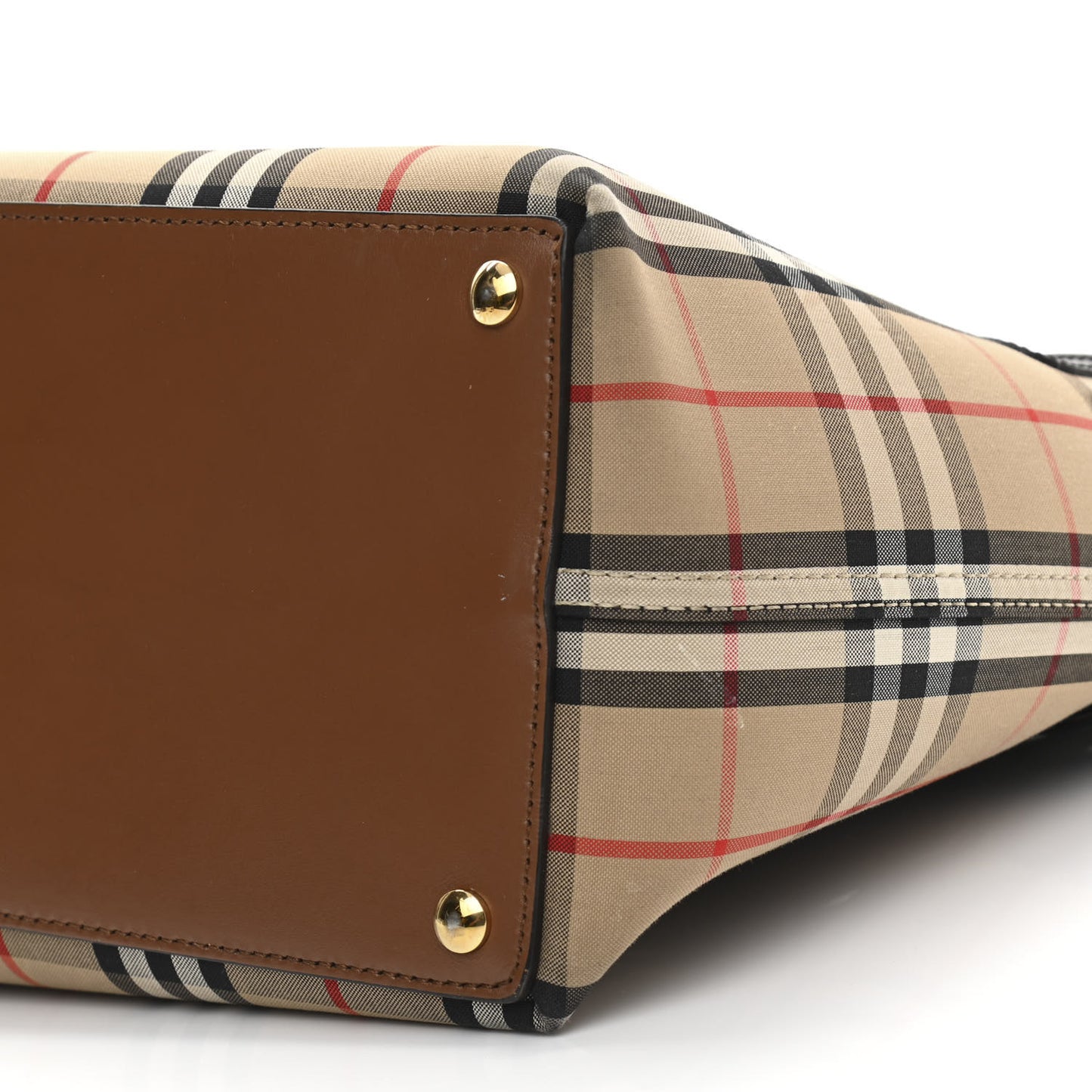Calfskin Vintage Check Triple Stud Mini Belt Bag Archive Beige