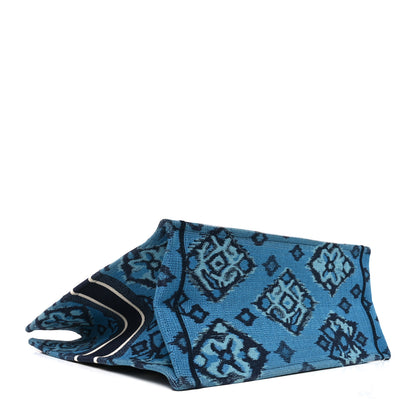 Christian Dior Canvas Embroidered Large Palm Tree Toile De Jouy Book Tote Blue Multicolor 4 of 10