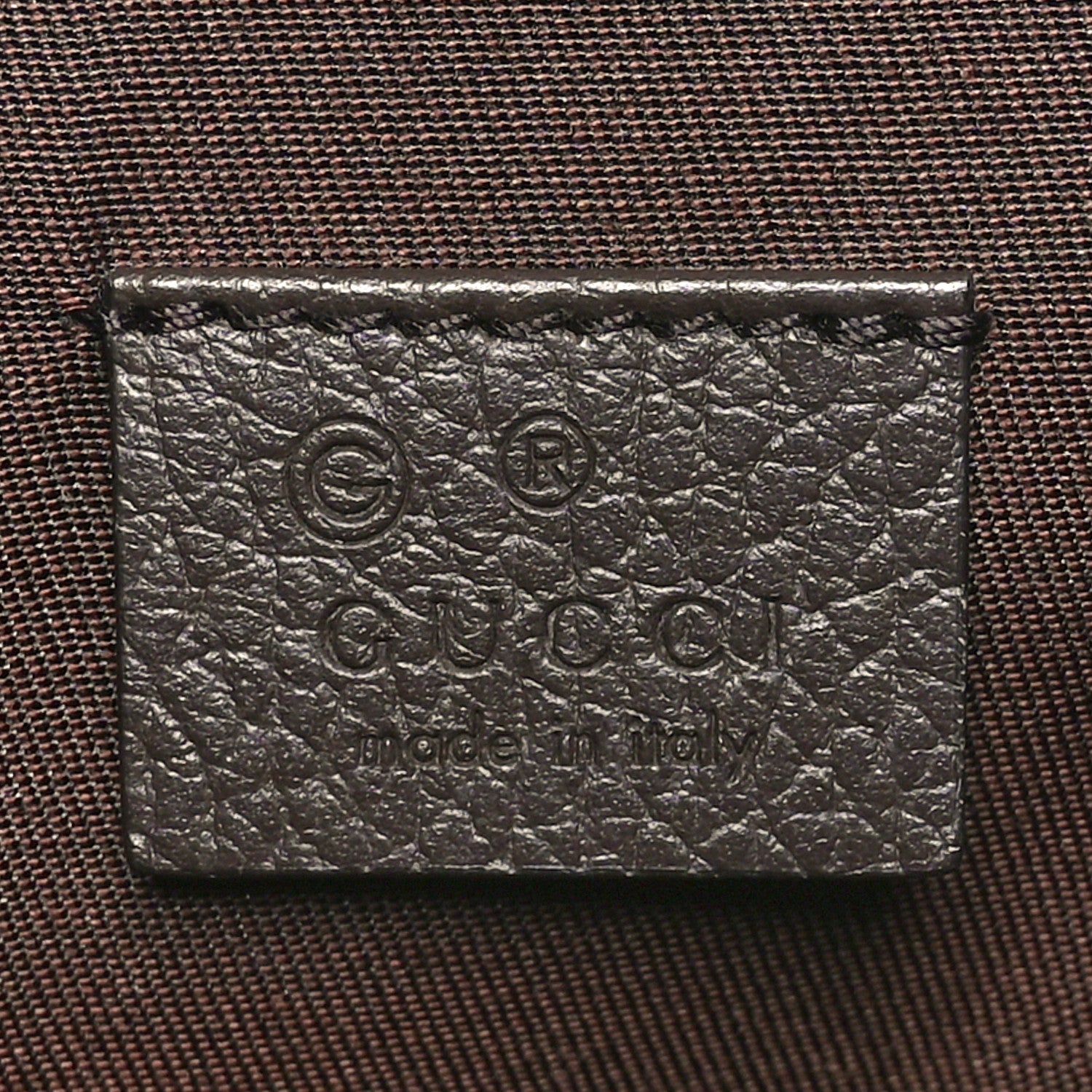 Gucci Monogram Dollar Calfskin O Drawstring Backpack Beige Ebony Testa di Moro Dark Chocolate 6 of 10