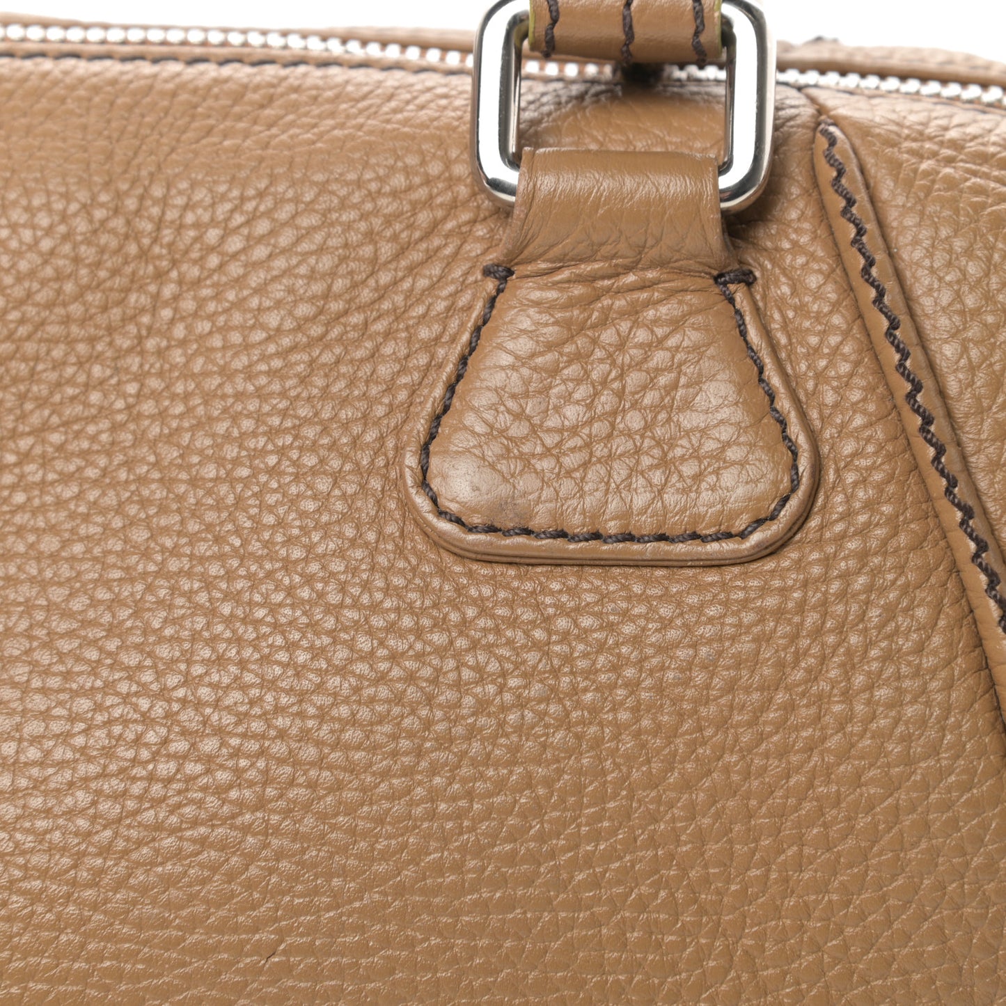 Calfskin Small Tassel Bowler Light Brown