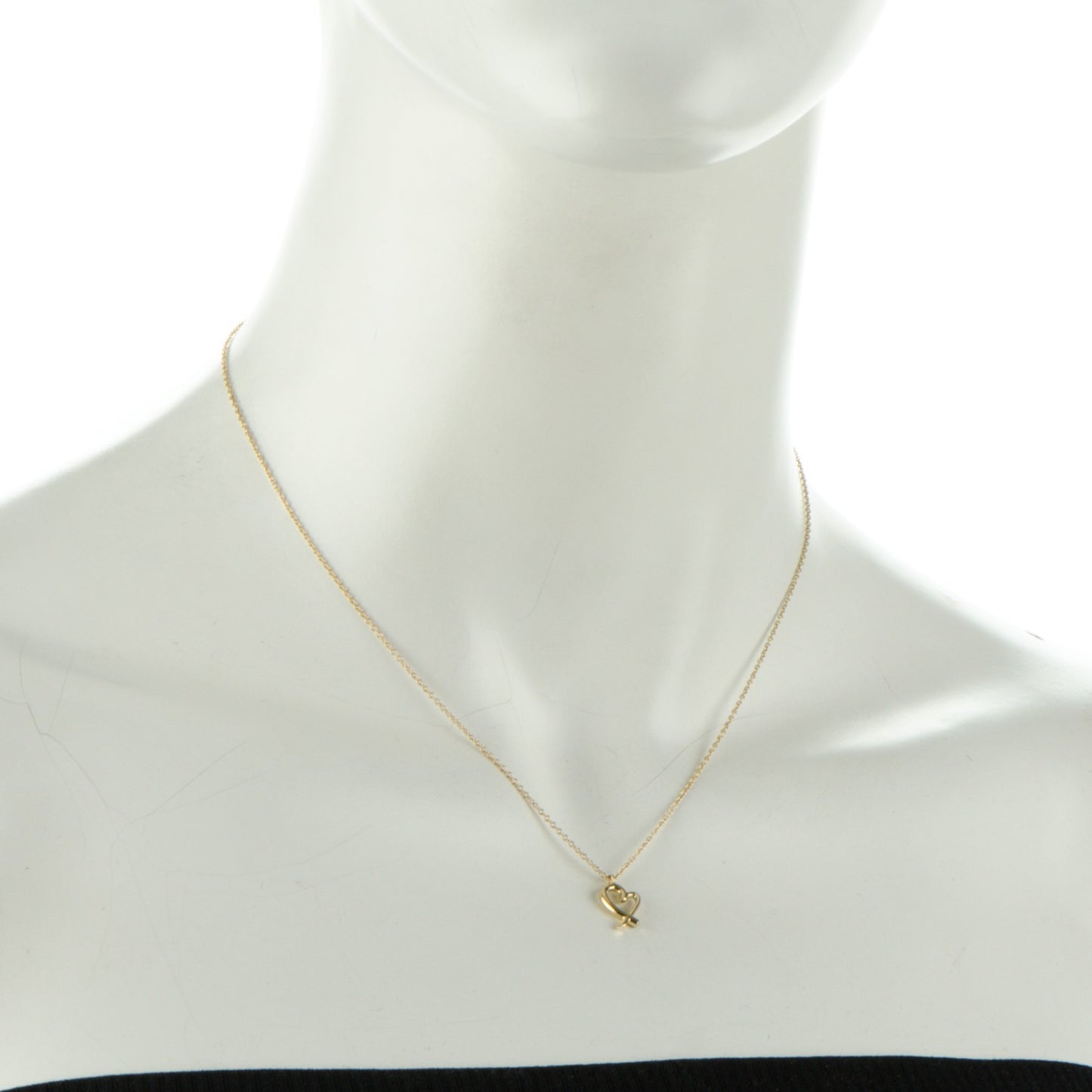 18K Yellow Gold Small Paloma Picasso Loving Heart Pendant Necklace