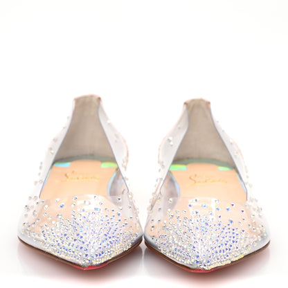 Christian Louboutin PVC Suede Degrastrass Flats 36.5 Pink Multicolor 3 of 10