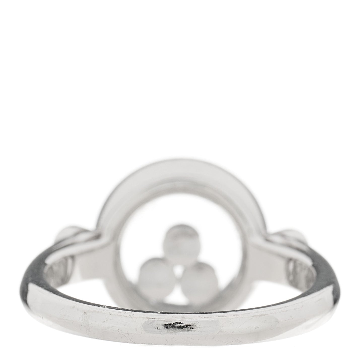 18K White Gold Happy Diamonds Circle Ring 52 6