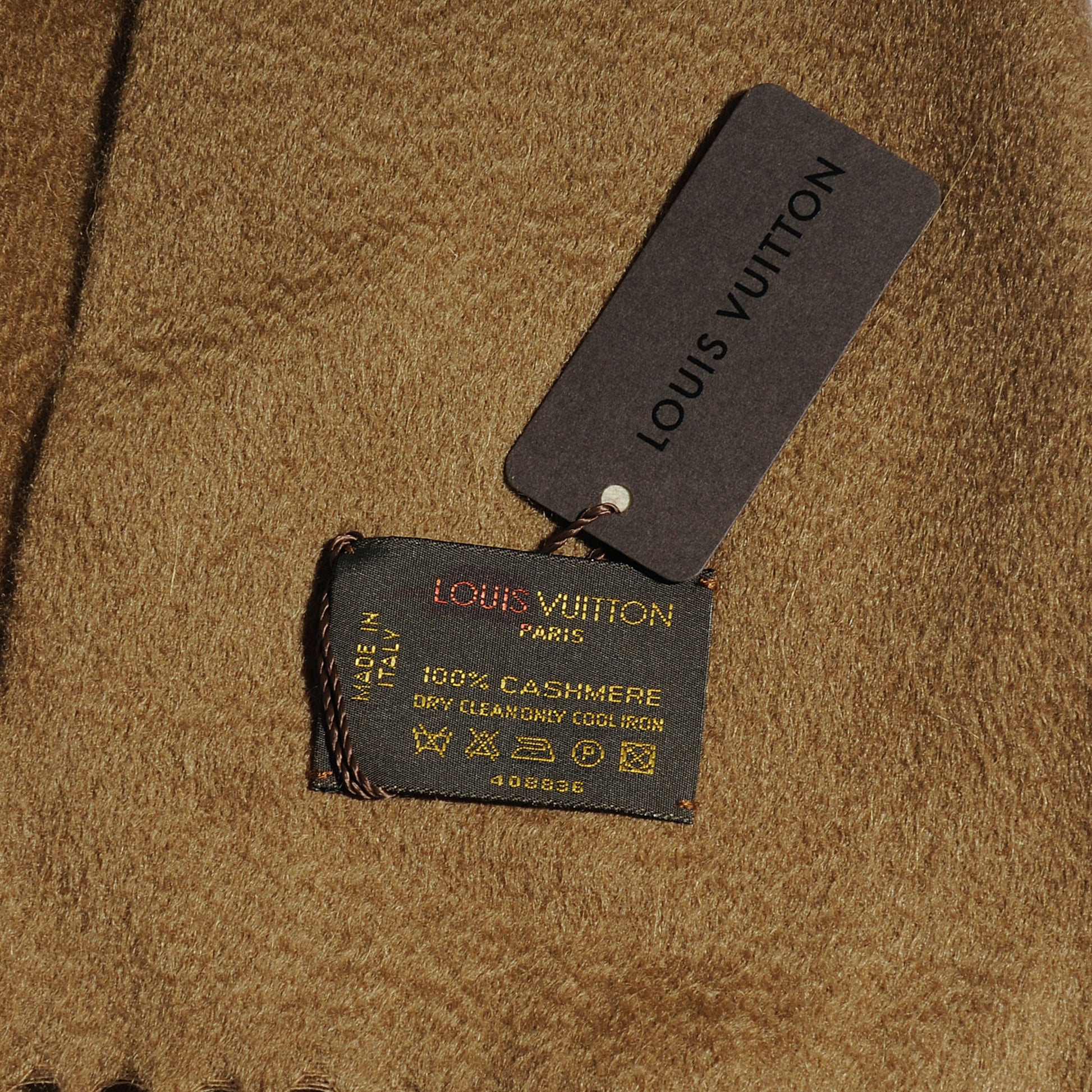 Louis Vuitton Cashmere Jhelam Stole Caramel 3 of 4