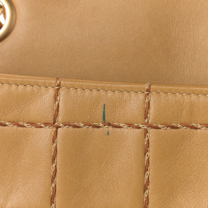 Chanel Lambskin Quilted Chocolate Bar Flap Shoulder Bag Beige 10 of 18