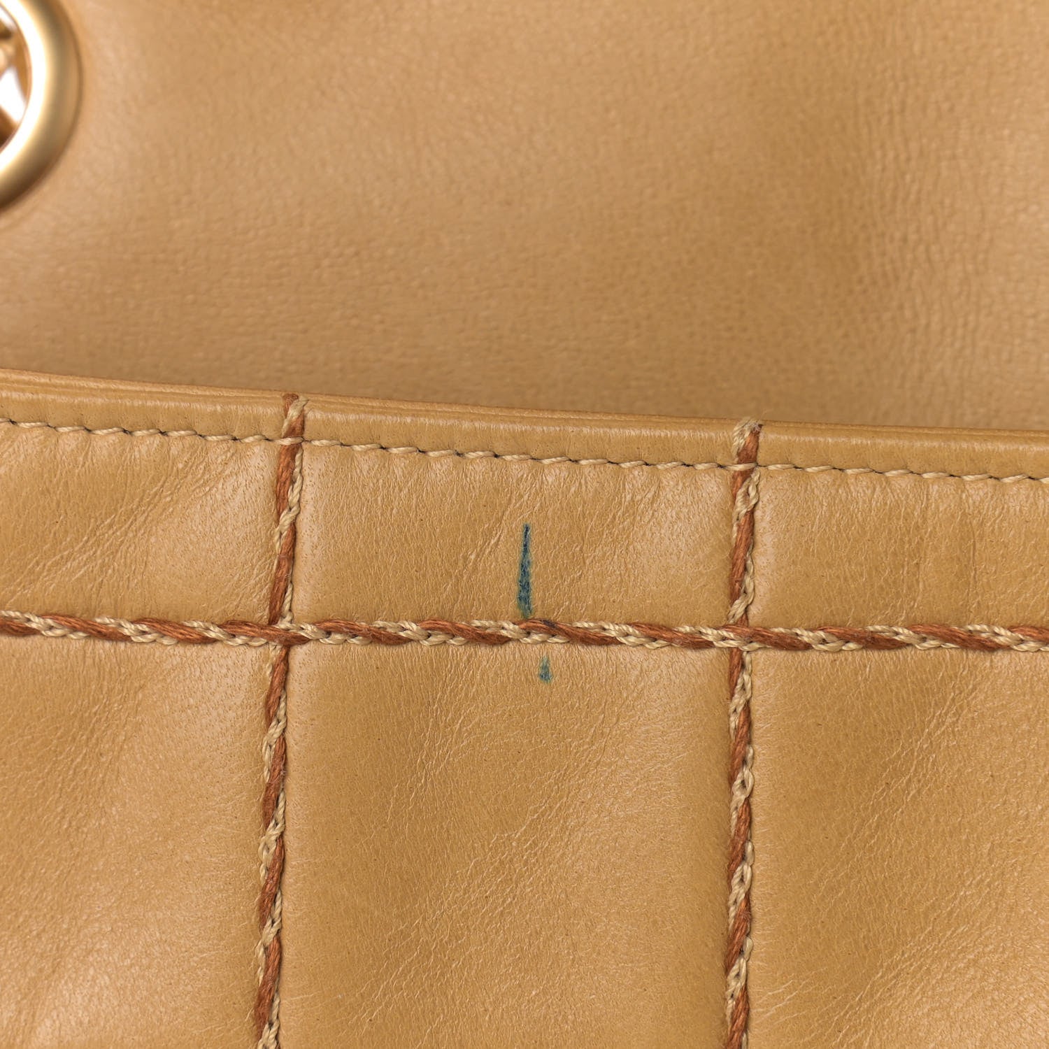 Chanel Lambskin Quilted Chocolate Bar Flap Shoulder Bag Beige 10 of 18