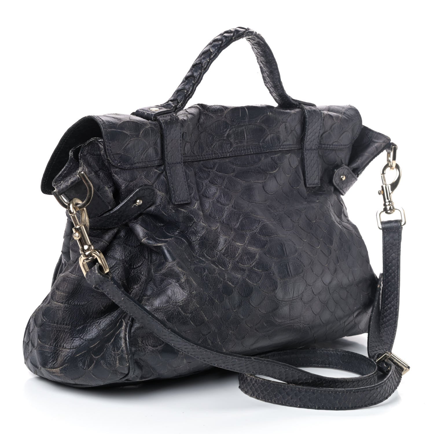 Mulberry Silky Snake Print Oversized Alexa Nightshade Blue 2 of 4