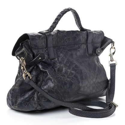 Mulberry Silky Snake Print Oversized Alexa Nightshade Blue 2 of 4