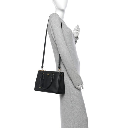 Prada Saffiano Medium Galleria Double Zip Tote Black 2 of 10