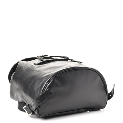 Prada Soft Calfskin Cinch Backpack Black 4 of 9