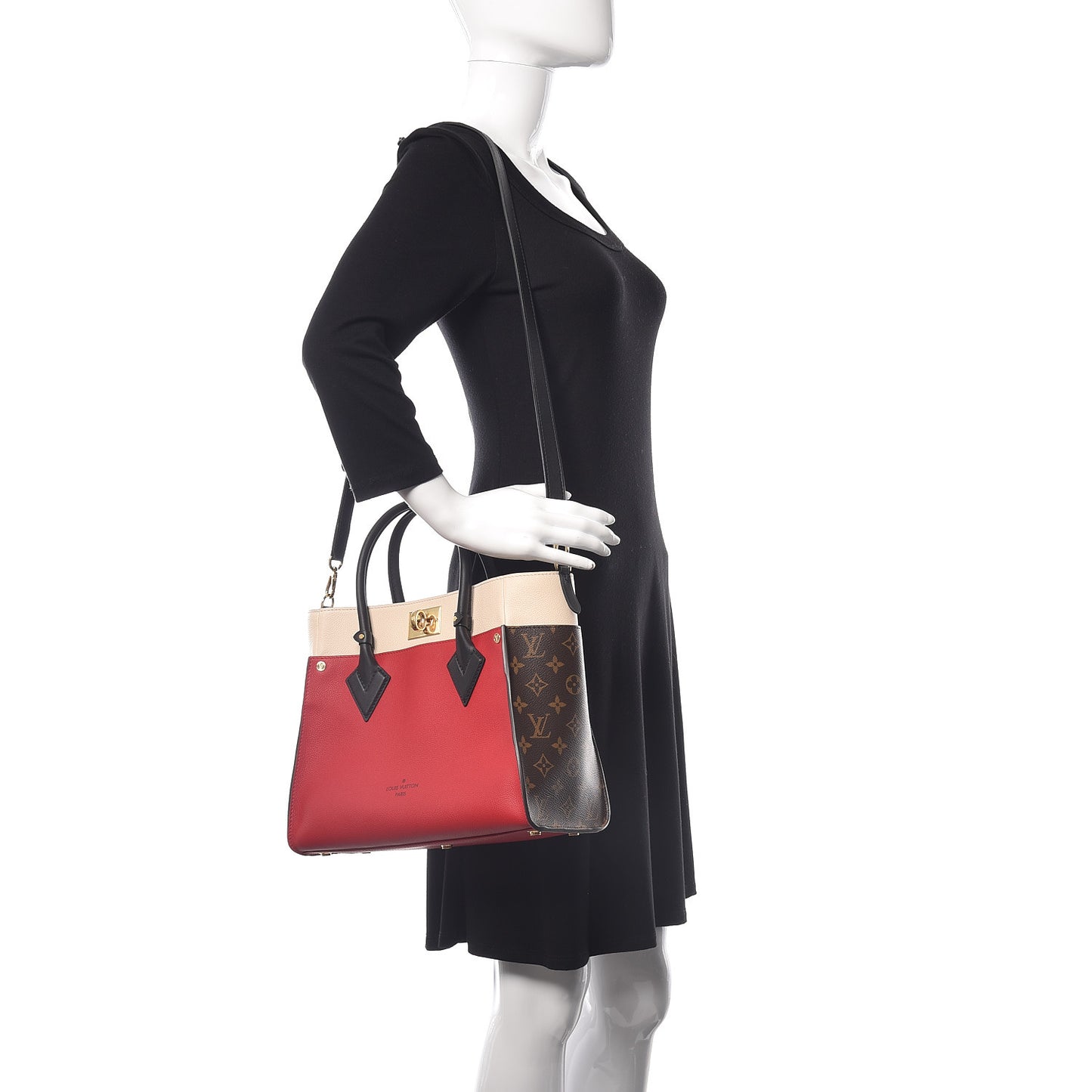 Calfskin Monogram On My Side Pirate Red