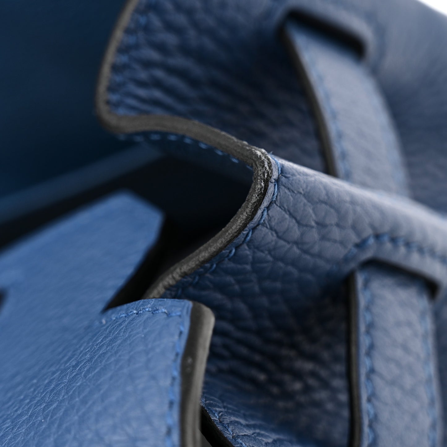 Taurillon Clemence Birkin 30 Bleu Agate