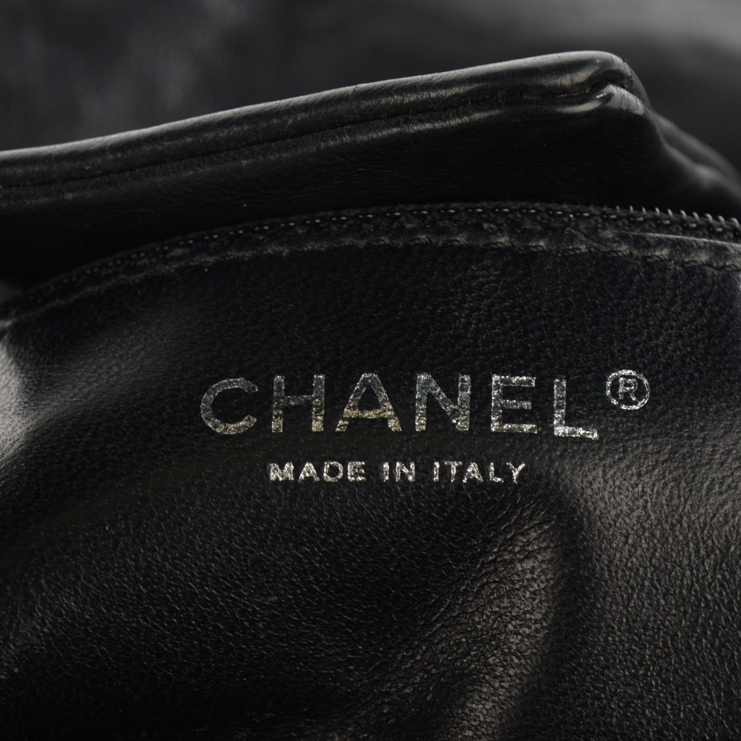 Metallic Goatskin Luxe Ligne Flap Black