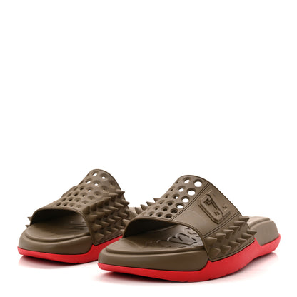 Christian Louboutin Rubber Spike Mens Take It Easy Mules 44 Silex 4 of 7
